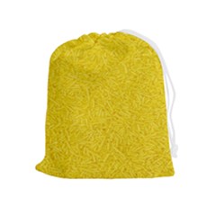 Bright Yellow Crunchy Sprinkles Drawstring Pouch (xl) by nateshop