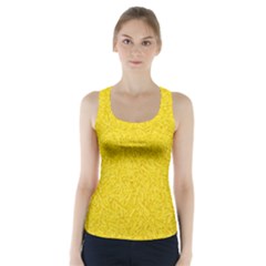 Bright Yellow Crunchy Sprinkles Racer Back Sports Top by nateshop