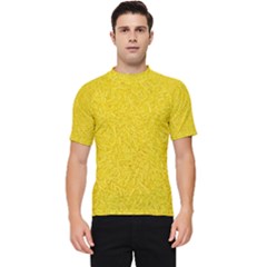 Bright Yellow Crunchy Sprinkles Men s Short Sleeve Rash Guard by nateshop