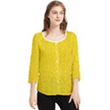 Bright Yellow Crunchy Sprinkles Chiffon Quarter Sleeve Blouse View1