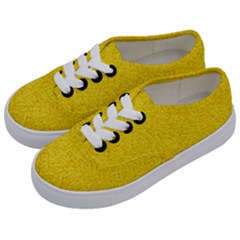 Bright Yellow Crunchy Sprinkles Kids  Classic Low Top Sneakers by nateshop