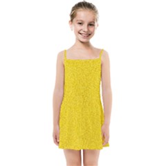 Bright Yellow Crunchy Sprinkles Kids  Summer Sun Dress by nateshop