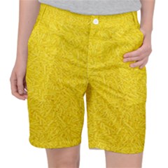 Bright Yellow Crunchy Sprinkles Pocket Shorts by nateshop