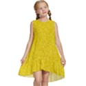 Bright Yellow Crunchy Sprinkles Kids  Frill Swing Dress View1