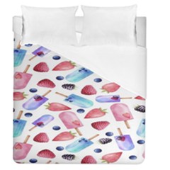 Ice Cream - Stowbery Duvet Cover (queen Size) by nateshop