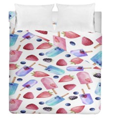 Ice Cream - Stowbery Duvet Cover Double Side (queen Size) by nateshop