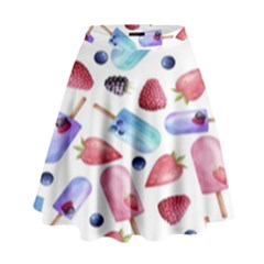 Ice Cream - Stowbery High Waist Skirt by nateshop