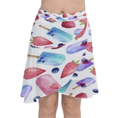 Ice Cream - Stowbery Chiffon Wrap Front Skirt by nateshop