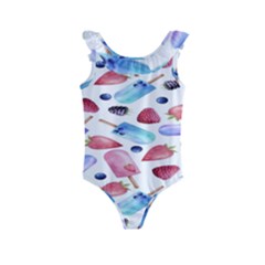 Ice Cream - Stowbery Kids  Frill Swimsuit by nateshop