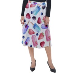 Ice Cream - Stowbery Classic Velour Midi Skirt  by nateshop