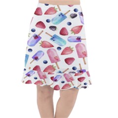 Ice Cream - Stowbery Fishtail Chiffon Skirt by nateshop