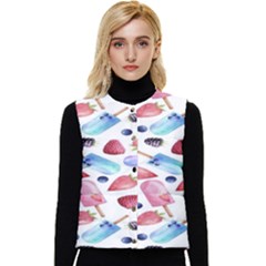 Ice Cream - Stowbery Women s Short Button Up Puffer Vest by nateshop