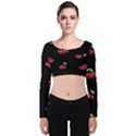 Pink Victoria Secret Wallpapers  Discovered Velvet Long Sleeve Crop Top View1