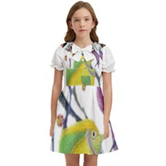 Im Fourth Dimension Colour 73 Kids  Bow Tie Puff Sleeve Dress by imanmulyana