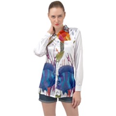 IM Fourth Dimension Colour 74 Long Sleeve Satin Shirt