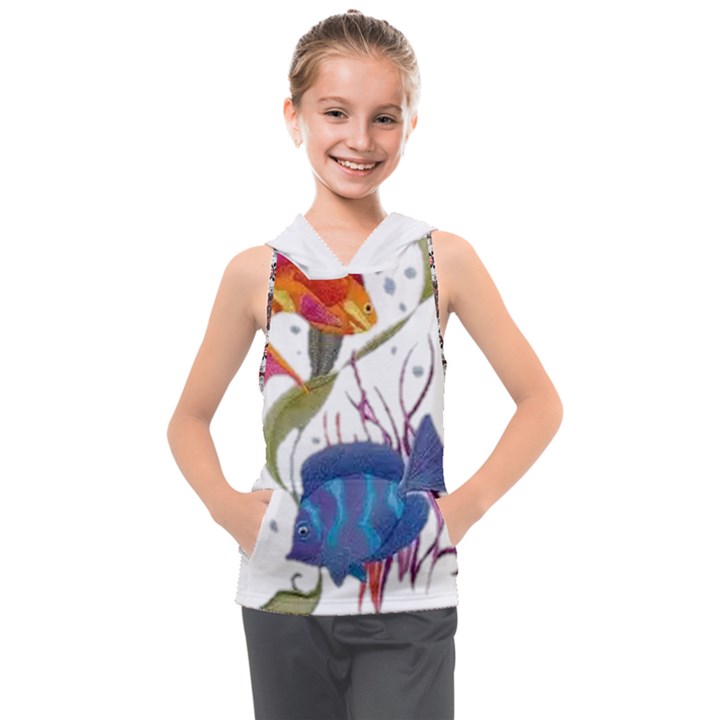 IM Fourth Dimension Colour 74 Kids  Sleeveless Hoodie