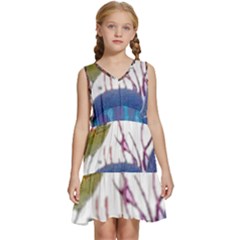 Im Fourth Dimension Colour 74 Kids  Sleeveless Tiered Mini Dress by imanmulyana