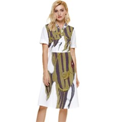 IM Fourth Dimension Colour 75 Button Top Knee Length Dress