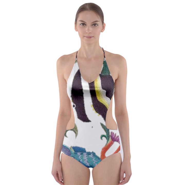 IM Fourth Dimension Colour 75 Cut-Out One Piece Swimsuit