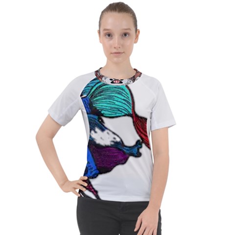 Im Fourth Dimension Colour 78 Women s Sport Raglan Tee by imanmulyana