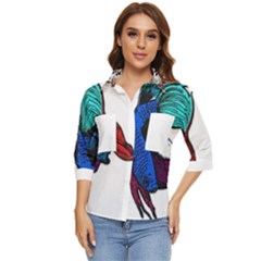 Im Fourth Dimension Colour 78 Women s Quarter Sleeve Pocket Shirt