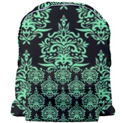 Black And Neon Ornament Damask Vintage Giant Full Print Backpack by ConteMonfrey