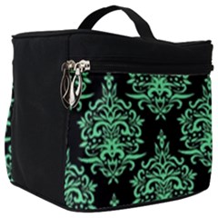 Black And Neon Ornament Damask Vintage Make Up Travel Bag (big) by ConteMonfrey