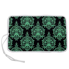 Black And Neon Ornament Damask Vintage Pen Storage Case (l) by ConteMonfrey