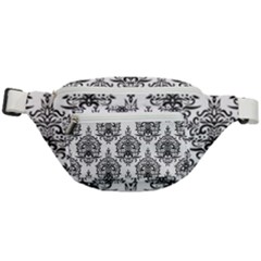 Black And White Ornament Damask Vintage Fanny Pack by ConteMonfrey