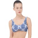 Blue And White Ornament Damask Vintage The Little Details Bikini Top View1