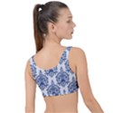 Blue And White Ornament Damask Vintage The Little Details Bikini Top View2