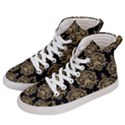 Black And Cream Ornament Damask Vintage Men s Hi-Top Skate Sneakers View2