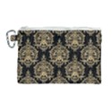 Black And Cream Ornament Damask Vintage Canvas Cosmetic Bag (Large) View1