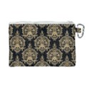 Black And Cream Ornament Damask Vintage Canvas Cosmetic Bag (Large) View2