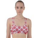 White And Red Ornament Damask Vintage Line Them Up Sports Bra View1