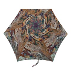 Abstract Ammonite I Mini Folding Umbrellas by kaleidomarblingart