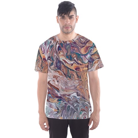 Abstract Ammonite I Men s Sport Mesh Tee by kaleidomarblingart