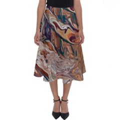 Abstract Ammonite I Perfect Length Midi Skirt by kaleidomarblingart