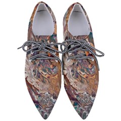 Abstract Ammonite I Pointed Oxford Shoes by kaleidomarblingart