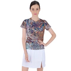 Abstract Ammonite I Women s Sports Top by kaleidomarblingart