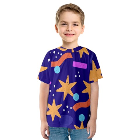 Star Abstract Pattern Wallpaper Kids  Sport Mesh Tee by Wegoenart