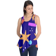 Star Abstract Pattern Wallpaper Sleeveless Tunic by Wegoenart