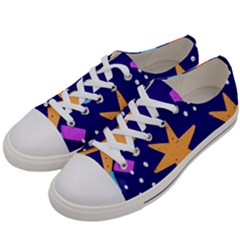 Star Abstract Pattern Wallpaper Men s Low Top Canvas Sneakers by Wegoenart