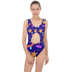 Star Abstract Pattern Wallpaper Center Cut Out Swimsuit by Wegoenart