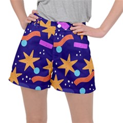 Star Abstract Pattern Wallpaper Ripstop Shorts by Wegoenart