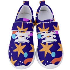 Star Abstract Pattern Wallpaper Women s Velcro Strap Shoes by Wegoenart