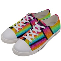 Background Colorful Abstract Men s Low Top Canvas Sneakers by Wegoenart