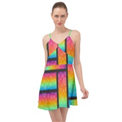 Background Colorful Abstract Summer Time Chiffon Dress by Wegoenart