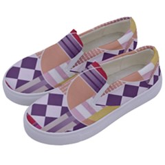 Abstract Shapes Colors Gradient Kids  Canvas Slip Ons by Wegoenart