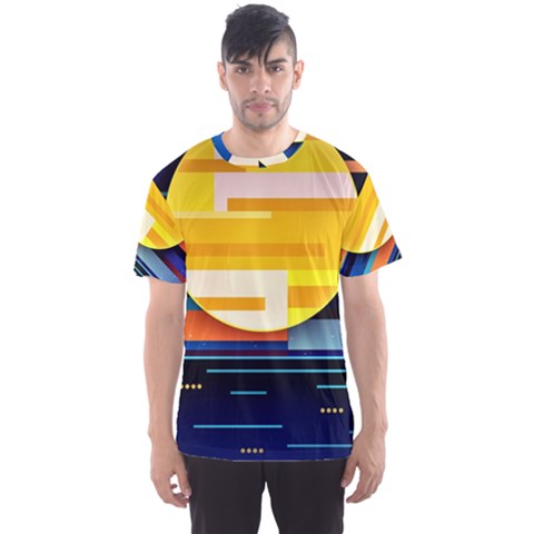 Background Abstract Horizon Men s Sport Mesh Tee by Wegoenart